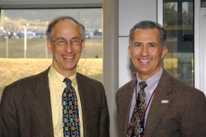 Jeffrey Halter, MD and Mark Supiano, MD  pictured together before keynote address